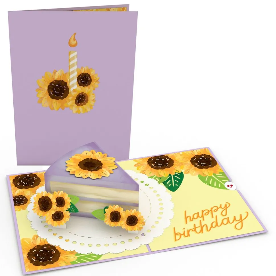 Lovepop Greeting Cards|Birthday|Sunflower Birthday Cake Slice Pop-Up Card