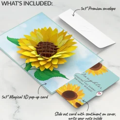 Lovepop Birthday|Sunflower Birthday Pop-Up Card and Sentiment Set for Daughter