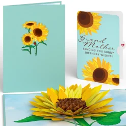 Lovepop Birthday|Sunflower Birthday Pop-Up Card and Sentiment Set for Grandmother