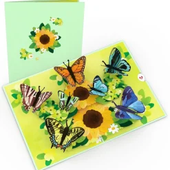 Lovepop Pop-Up Bouquets|Card & Gift Bundles|Sunflower Butterfly Bundle