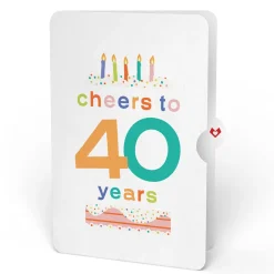 Lovepop Pop-Up Bouquets|Sweet 40th Birthday Wishes Bouquet and Confetti Cake Sentiment Set