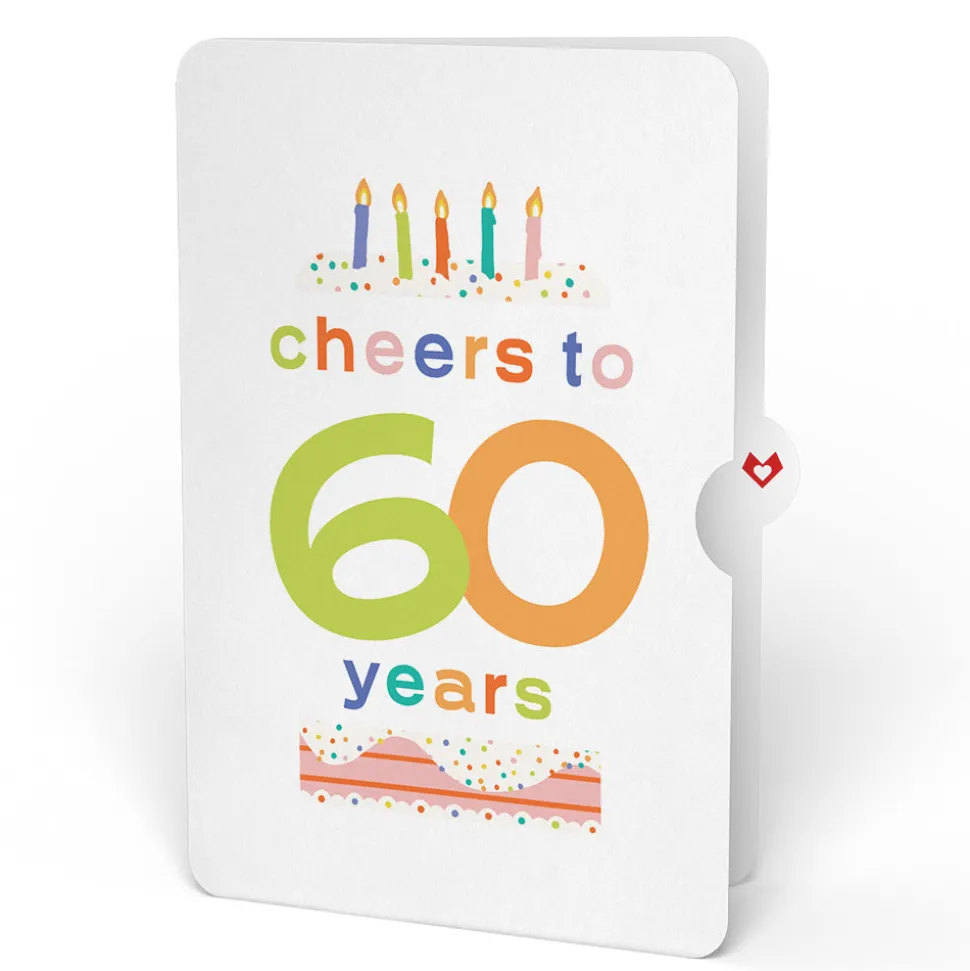 Lovepop Pop-Up Bouquets|Sweet 60th Birthday Wishes Bouquet and Confetti Cake Sentiment Set