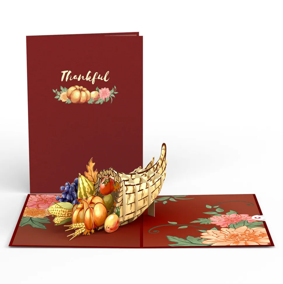 Lovepop Thanksgiving 11/27|Thanksgiving Cornucopia Pop-Up Card