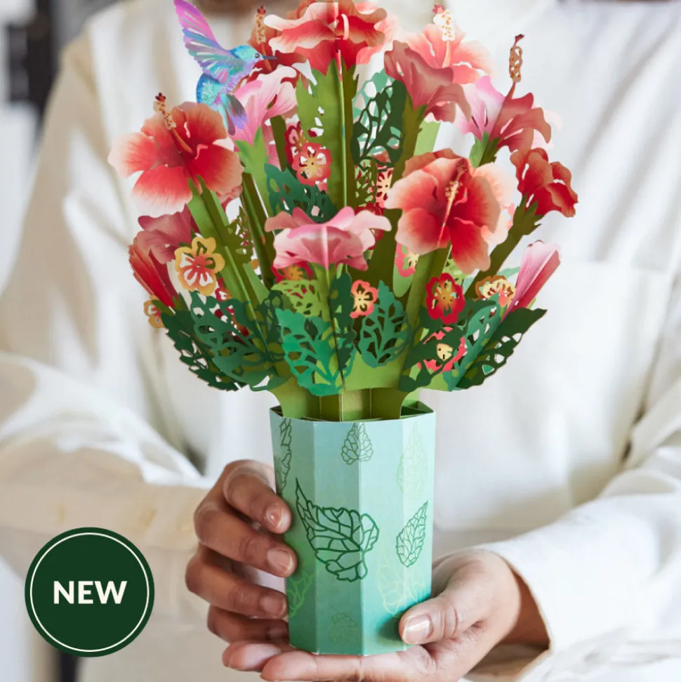 Lovepop Pop-Up Bouquets|Card & Gift Bundles|Thinking of You Hummingbird Suncatcher Card & Pop-Up Bouquet Bundle