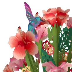 Lovepop Pop-Up Bouquets|Card & Gift Bundles|Thinking of You Hummingbird Suncatcher Card & Pop-Up Bouquet Bundle