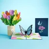 Lovepop Pop-Up Bouquets|Card & Gift Bundles|Tulip & Blue Morpho Butterfly Bundle