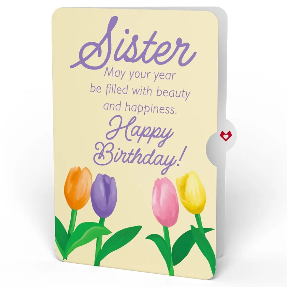 Lovepop Birthday|Tulips Birthday Pop-Up Card and Sentiment Set for Sister