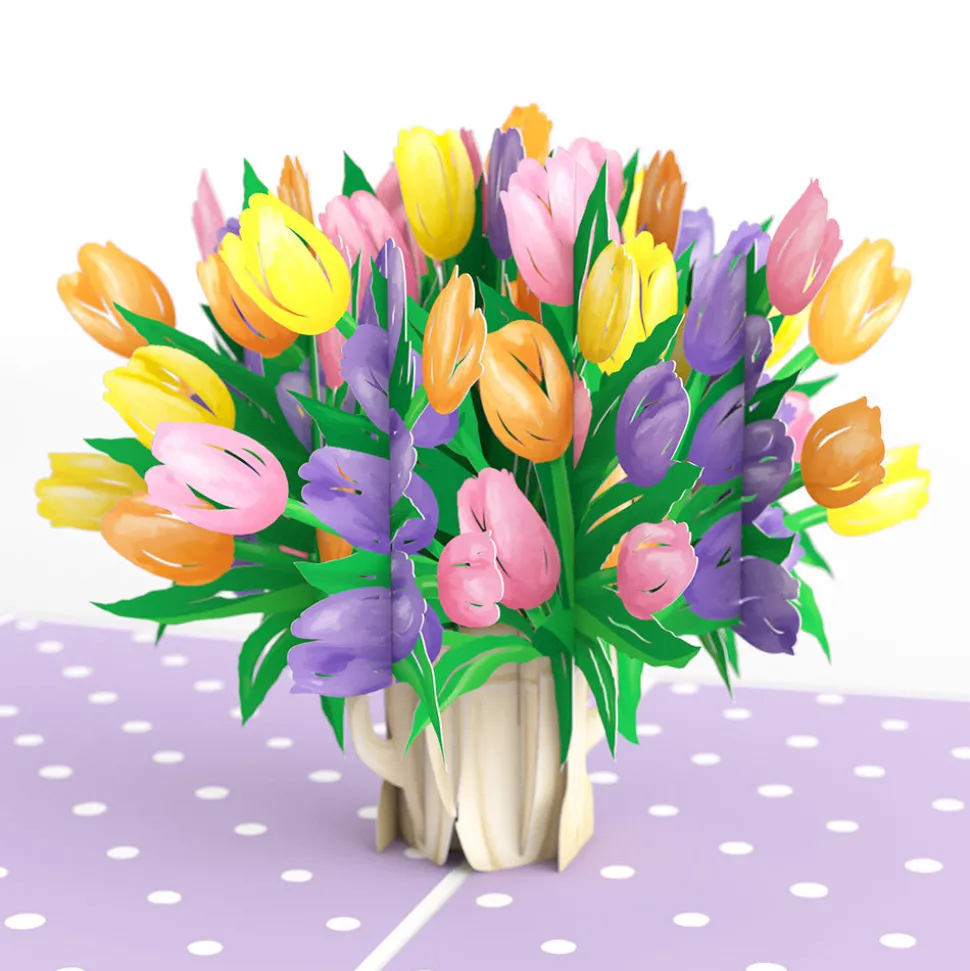 Lovepop Birthday|Tulips Birthday Pop-Up Card and Sentiment Set for Granddaughter