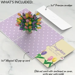 Lovepop Birthday|Tulips Birthday Pop-Up Card and Sentiment Set for Daughter