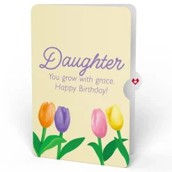 Lovepop Birthday|Tulips Birthday Pop-Up Card and Sentiment Set for Daughter