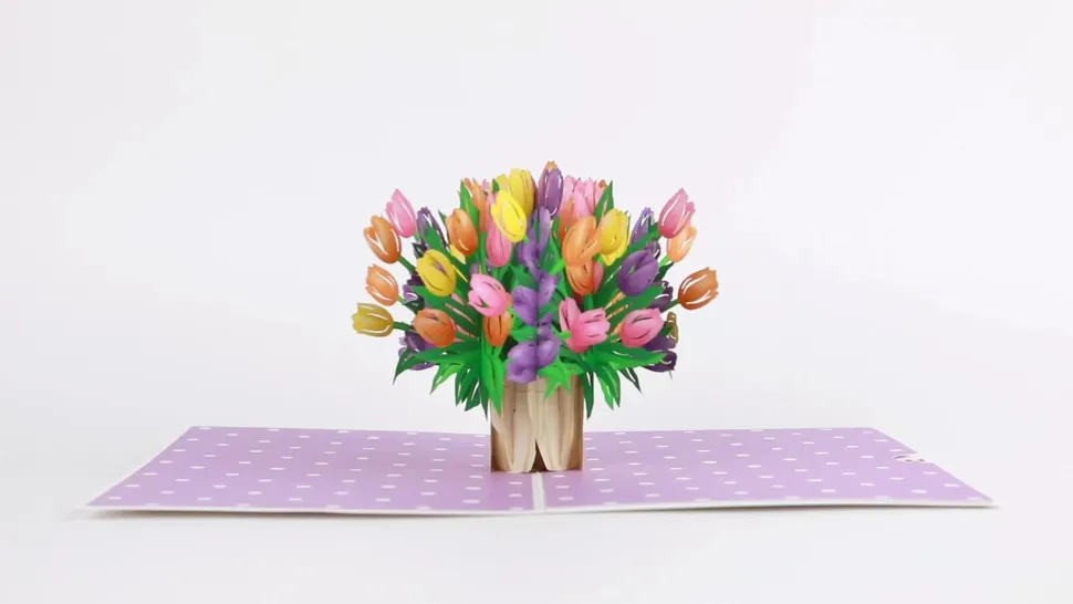 Lovepop Greeting Cards|Birthday|Tulips Pop-Up Card