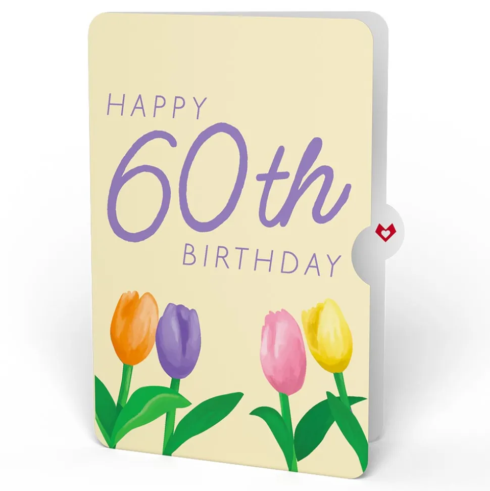 Lovepop Birthday|Tulips 60th Birthday Pop-Up Card and Sentiment Set