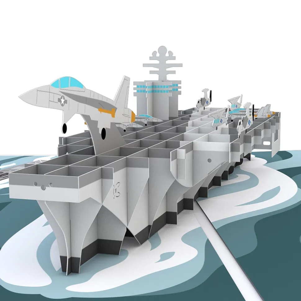 Lovepop Greeting Cards|Father'S Day 6/15|U.S. Aircraft Carrier Pop-Up Card