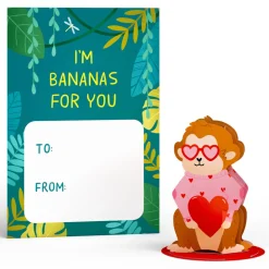 Kids Lovepop Valentine'S Day 2/14|Kids|Valentine’s Day Safari Assorted Cards Kids Classroom 24-Pack