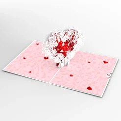 Lovepop Greeting Cards|Anniversary|Vintage Love Birds Valentine's Day Pop-Up Card