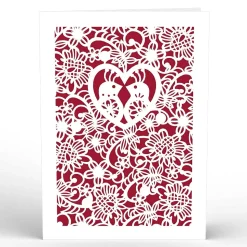 Lovepop Greeting Cards|Anniversary|Vintage Love Birds Valentine's Day Pop-Up Card