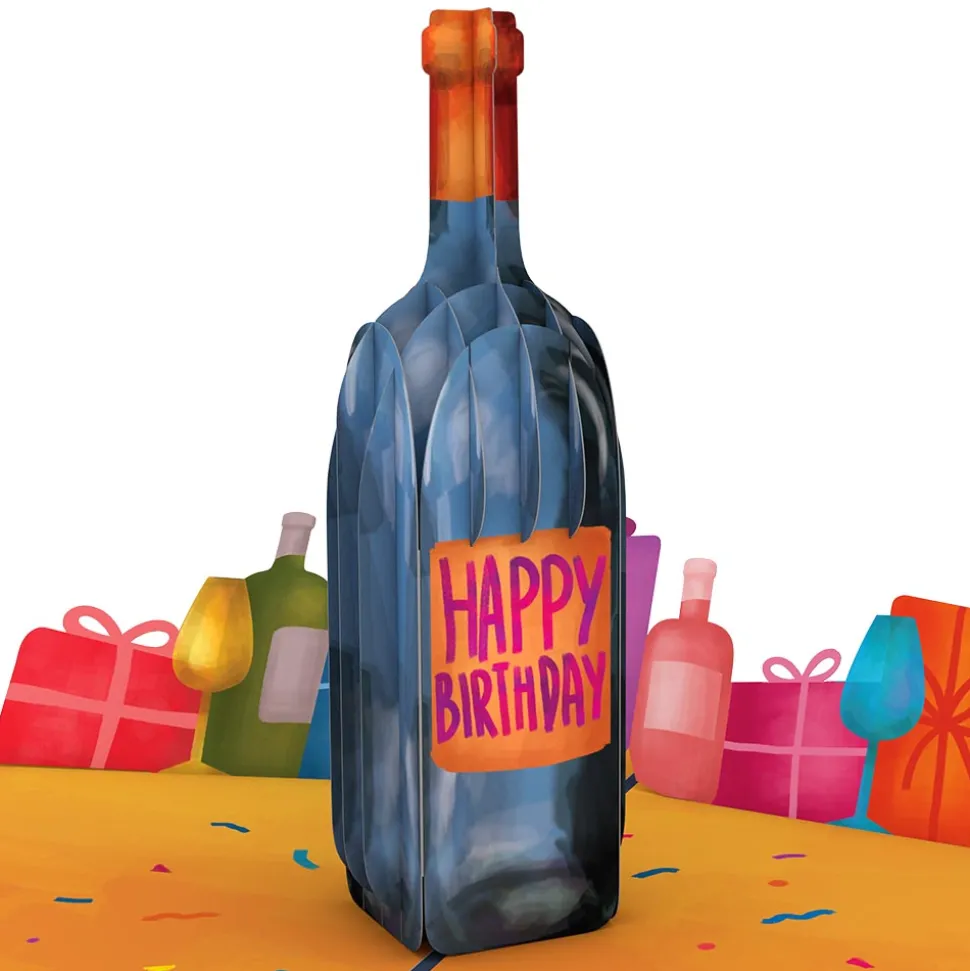 Lovepop Birthday|Vintage Wine Birthday Pop-Up Card and Old Enough Young Enough Sentiment Set