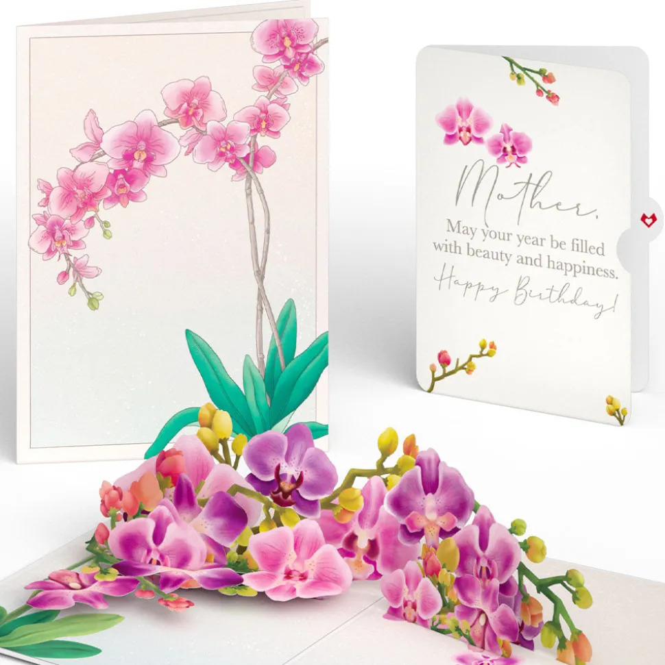 Lovepop Birthday|Mom|Watercolor Orchid Birthday Pop-Up Card and Sentiment Set for Mother
