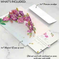 Lovepop Birthday|Mom|Watercolor Orchid Birthday Pop-Up Card and Sentiment Set for Mother