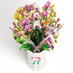 Lovepop Pop-Up Bouquets|Card & Gift Bundles|Watercolor Orchid Pop-Up Card & Bouquet Bundle