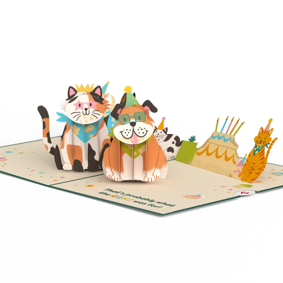 Lovepop Greeting Cards|Birthday|We Heard It's Your Birthday Dog and Cat Pop-Up Card