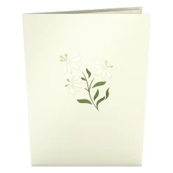 Lovepop Greeting Cards|Get Well|White Flower Basket Pop-Up Card