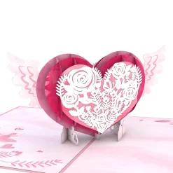 Lovepop Greeting Cards|Anniversary|Winged Heart Pop-Up Card
