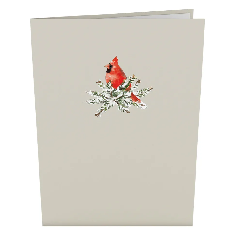 Lovepop Greeting Cards|Just Because|Winter Cardinal Pop-Up Card