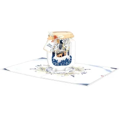 Lovepop Greeting Cards|Christmas 12/25|Winter Jar Pop-Up Card