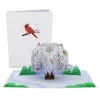 Lovepop Greeting Cards|Just Because|Winter Willow Tree Birds Pop-Up Card