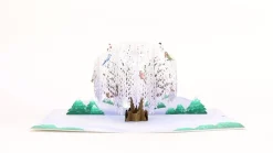 Lovepop Greeting Cards|Just Because|Winter Willow Tree Birds Pop-Up Card