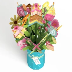 Lovepop Card & Gift Bundles|Decor|Wishing You a Happy Birthday Pop-Up Card & Bouquet Bundle