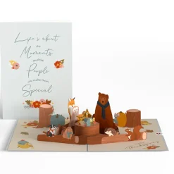 Lovepop Thanksgiving 11/27|Woodland Harvest Thanksgiving Animals Pop-Up Card