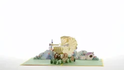 Kids Lovepop Greeting Cards|Baby|Yellow Baby Carriage Pop-Up Card