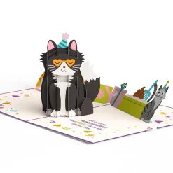Lovepop Greeting Cards|Birthday|Your Gift Is in the Litterbox Birthday Cat Pop-Up Card