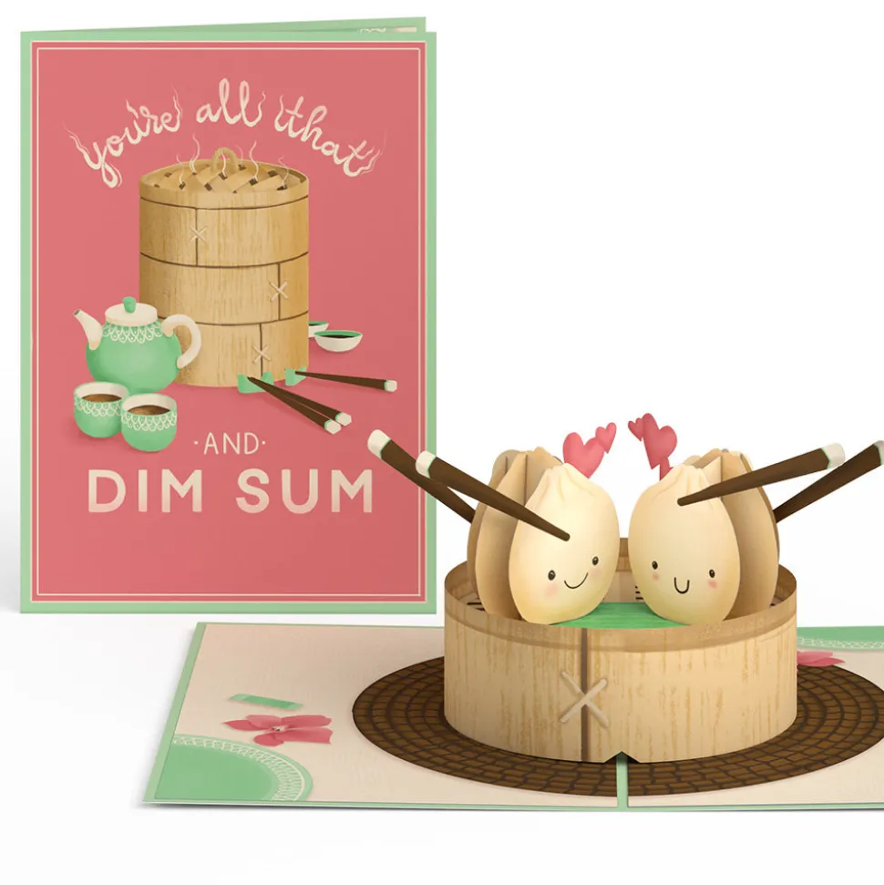 Kids Lovepop Greeting Cards|Valentine'S Day 2/14|You're All That and Dim Sum Pop-Up Card