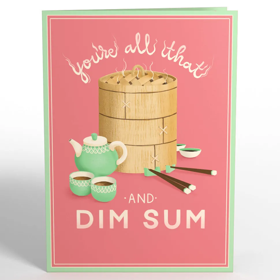 Kids Lovepop Greeting Cards|Valentine'S Day 2/14|You're All That and Dim Sum Pop-Up Card