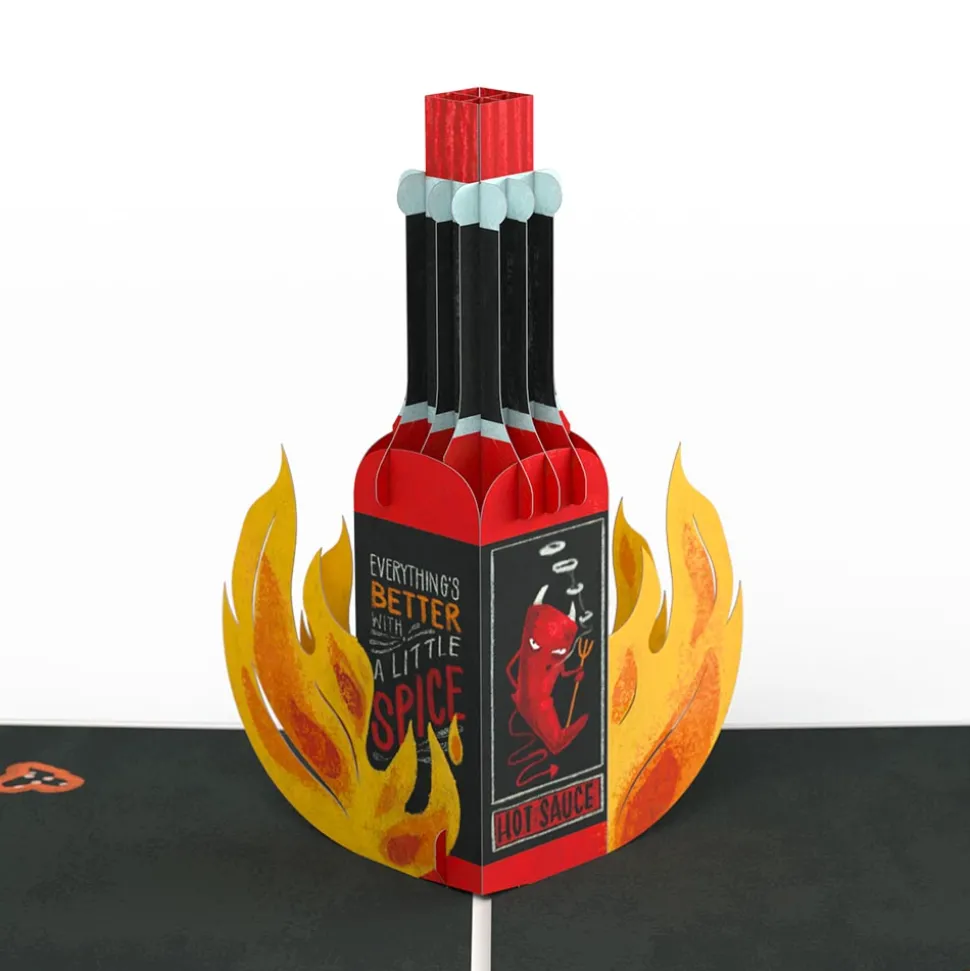 Lovepop Birthday|Her|You’re So Hot - Hot Sauce Birthday Pop-Up Card and Sentiment Set for Mom